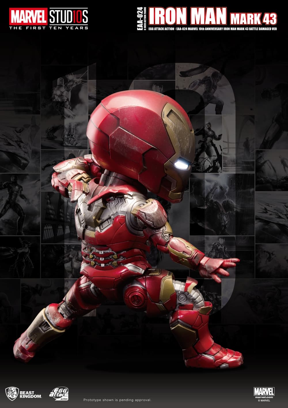 Iron Man MK43| Avengers Age Of Ultron (10th Year Edition)  (Egg Attack Action)