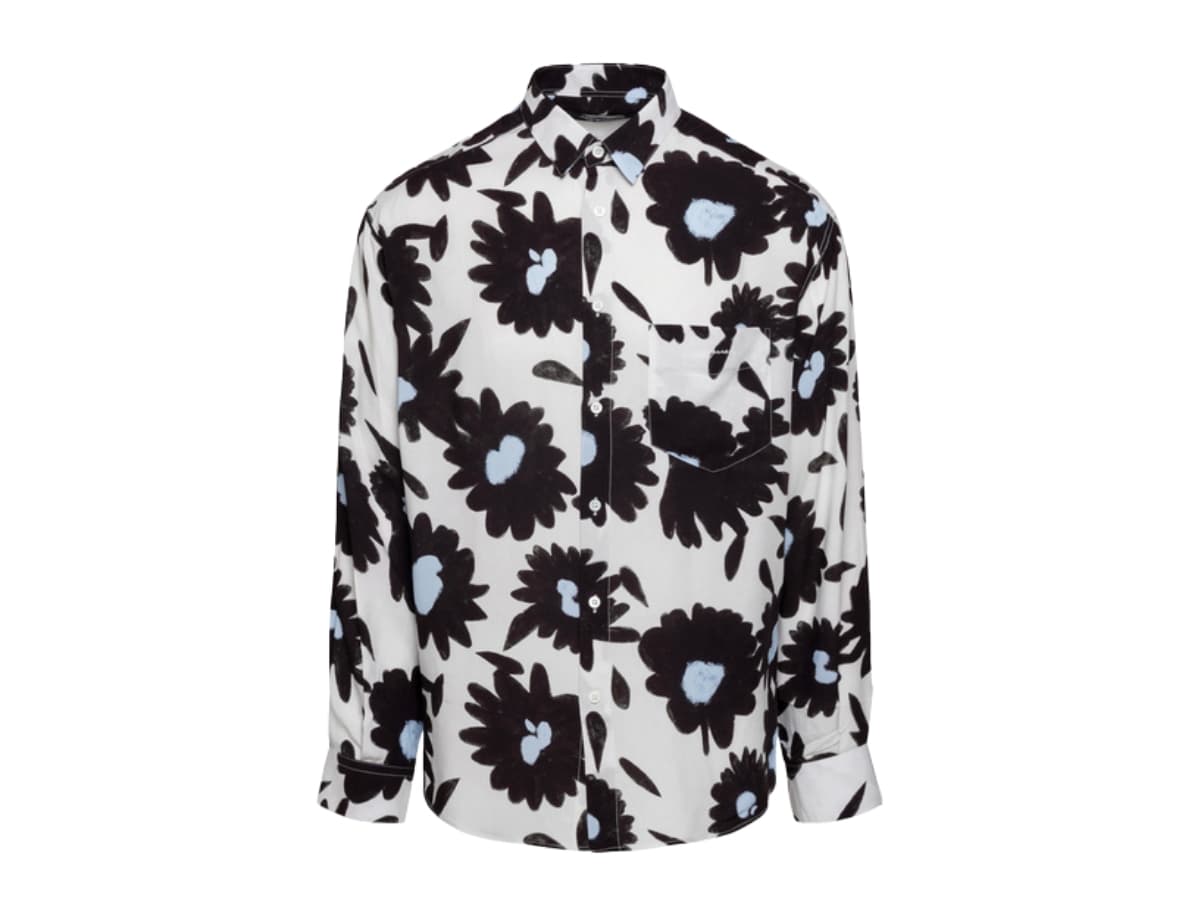 Jacquemus Floral Long Shirt Grey