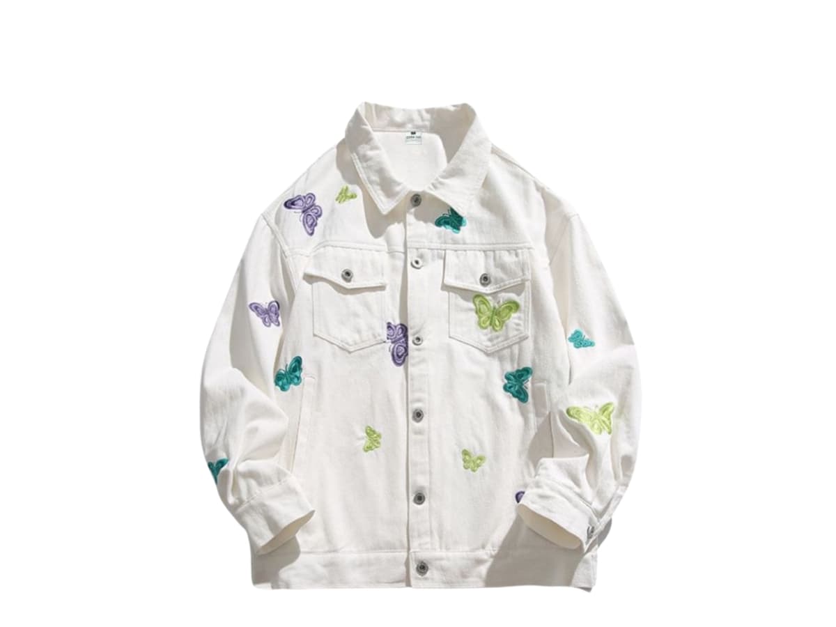 Jeera 168 White Butterfly Jacket