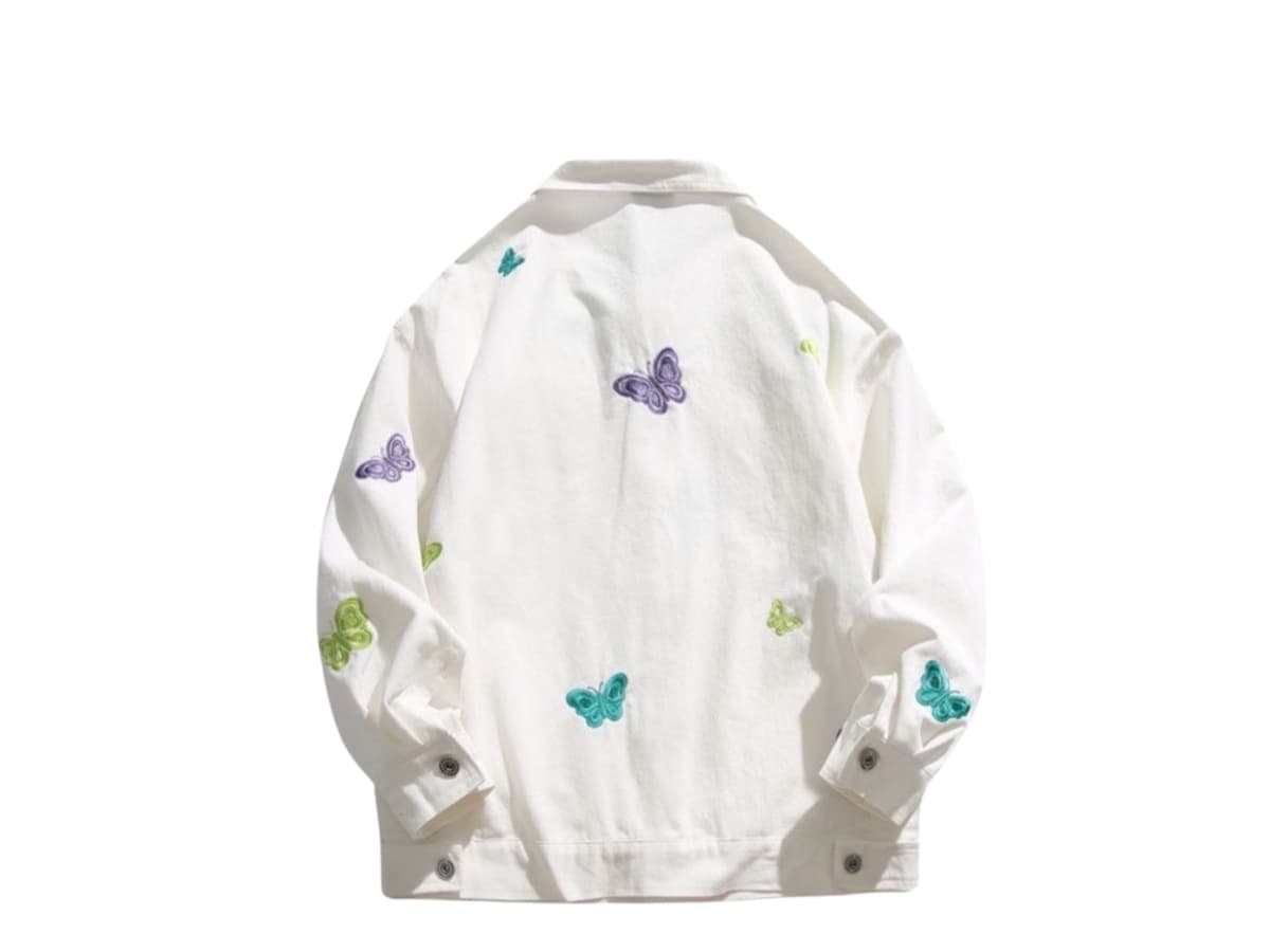 Jeera 168 White Butterfly Jacket