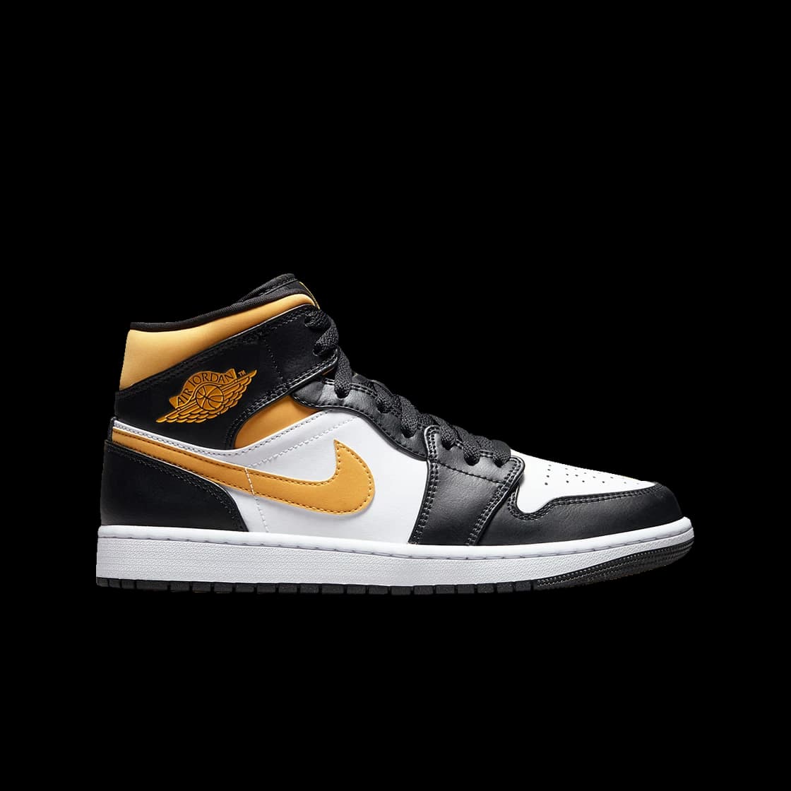 Jordan 1 Mid White Pollen Black