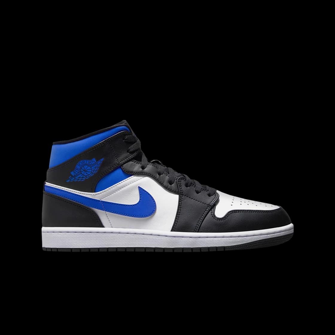 Jordan 1 Mid White Black Racer Blue