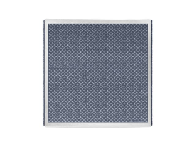 Louis Vuitton Louis Vuitton Monogram Denim Shawl Blue - view 2