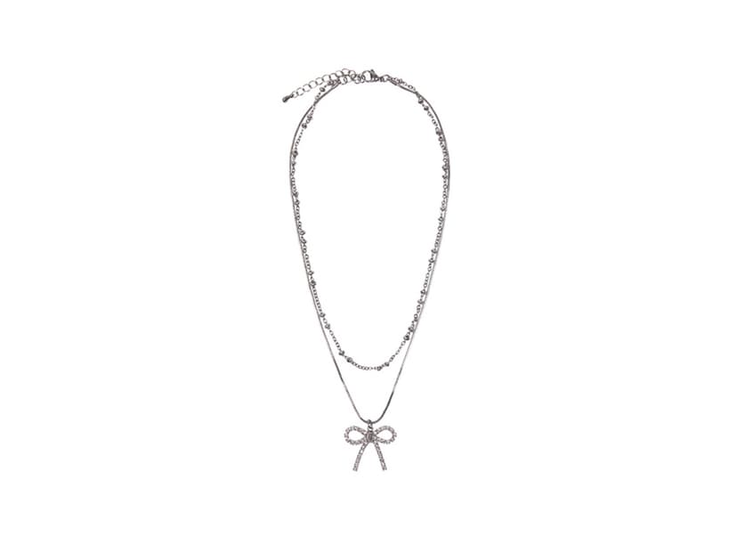 LUVISTRUE LUVISTRUE CH Ribbon Necklace Silver