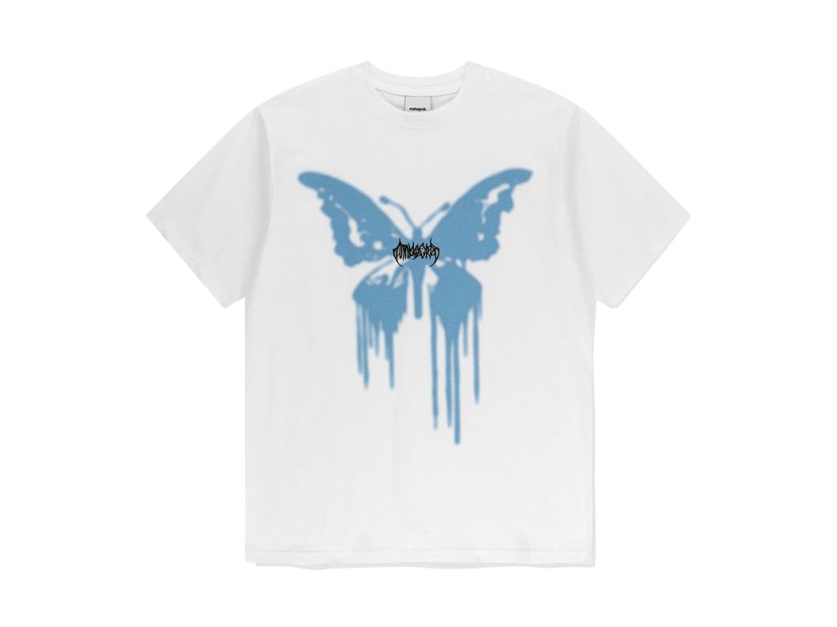 Mahagrid Butterfly Goth Tee White