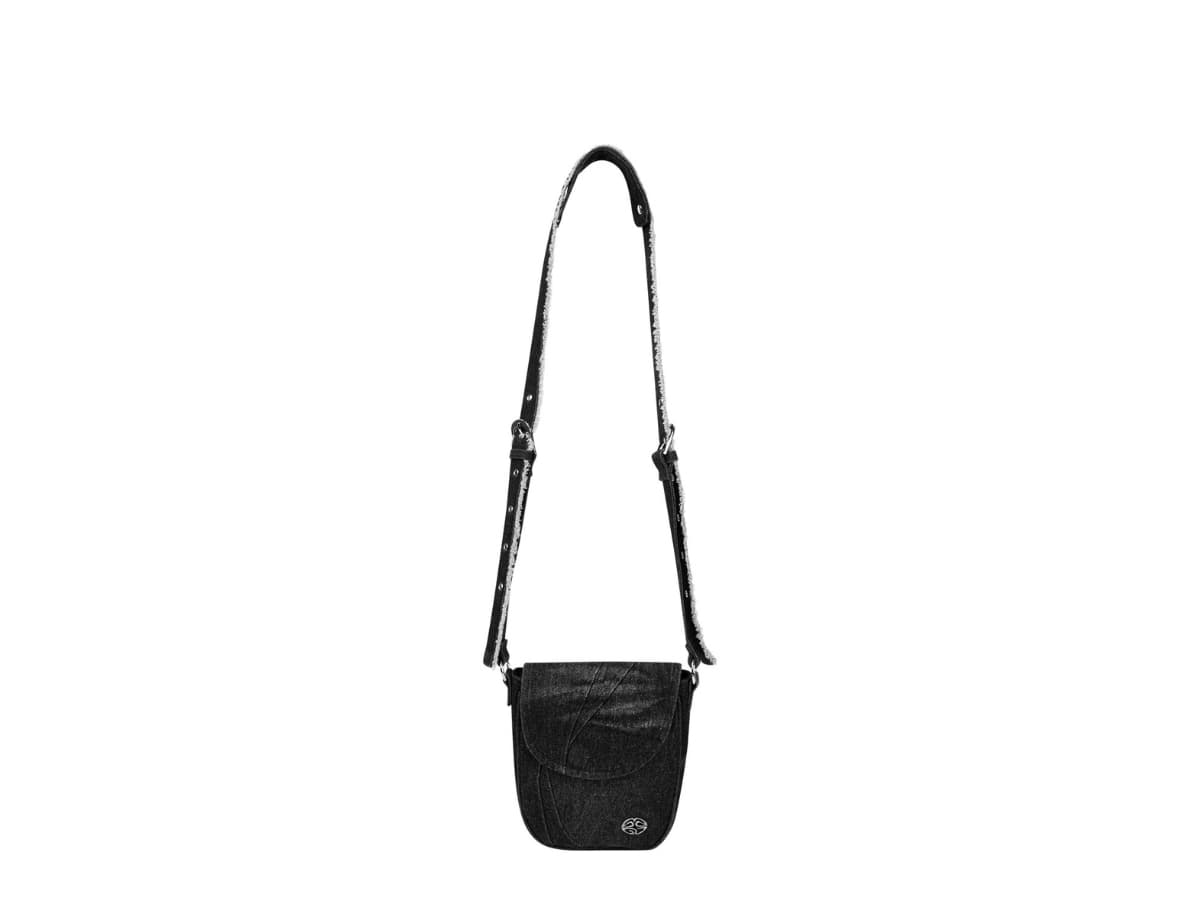 Mahagrid Denim Cross Bag Black