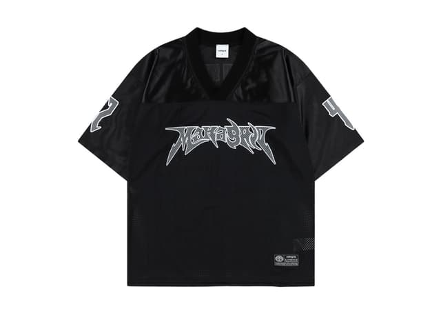 Mahagrid Mahagrid Mesh Football Jersey Black - view 1