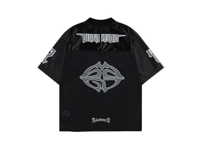 Mahagrid Mahagrid Mesh Football Jersey Black - view 2