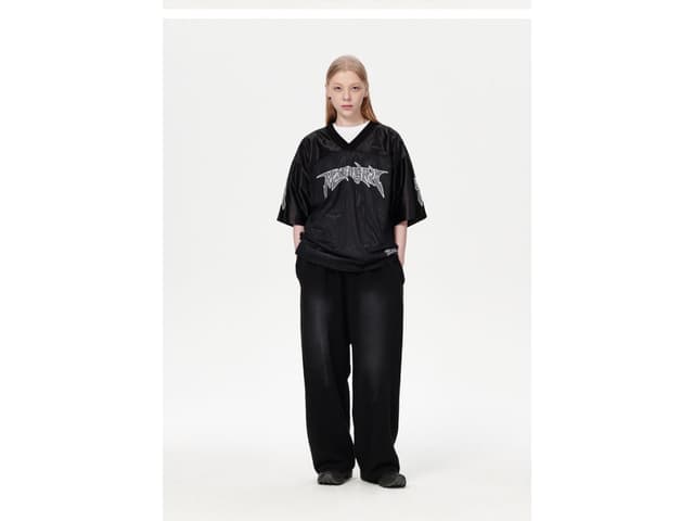 Mahagrid Mahagrid Mesh Football Jersey Black - view 4