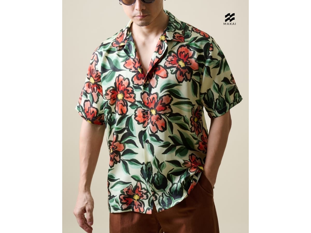 MAKAI FLORENCE Lyocell Hawaiian Shirt