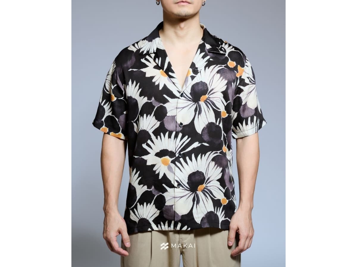 MAKAI GAWAI Lyocell Hawaiian Shirt