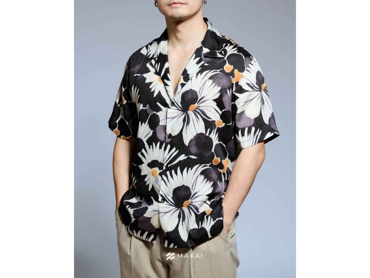 MAKAI GAWAI Lyocell Hawaiian Shirt