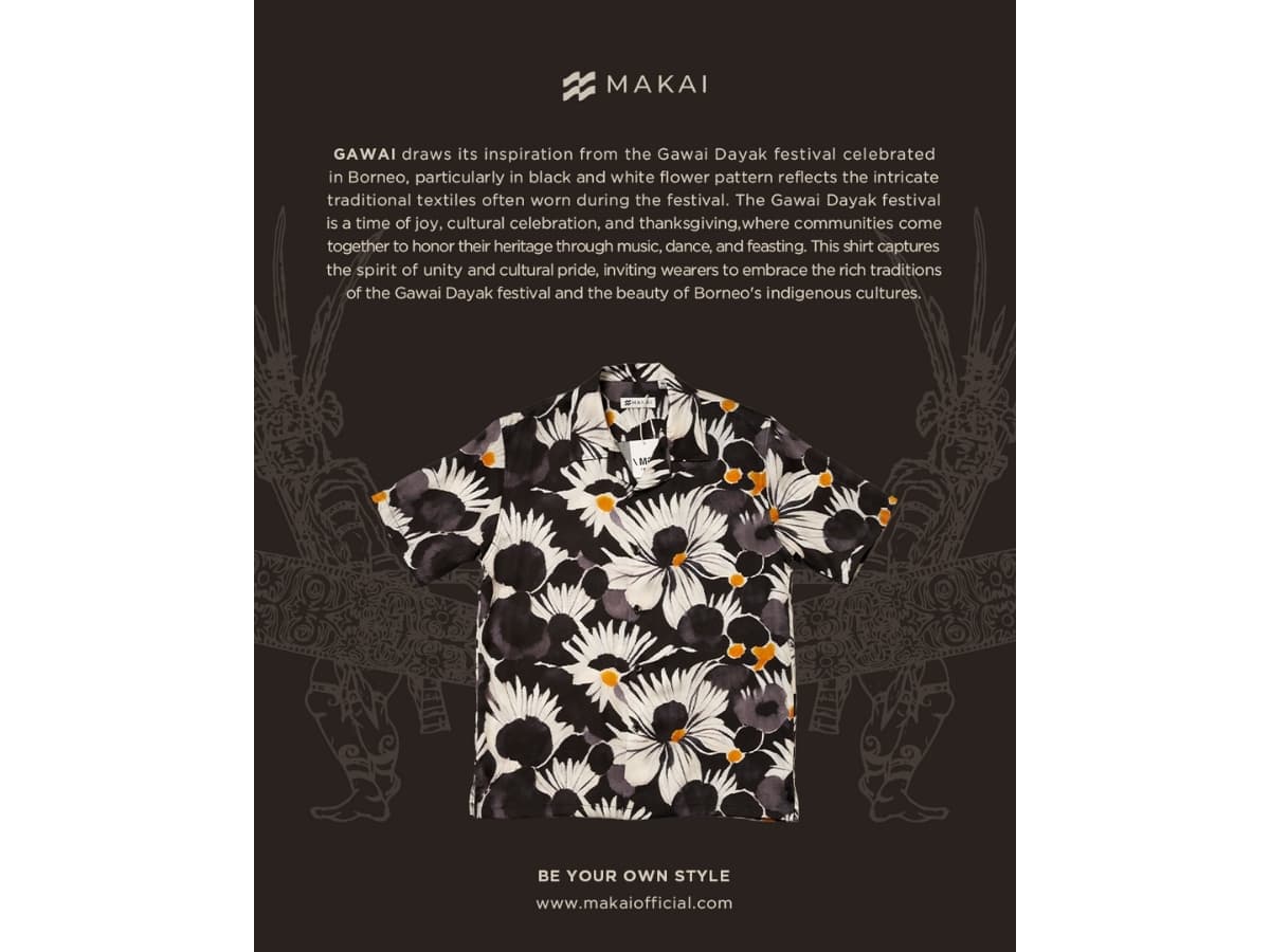 MAKAI GAWAI Lyocell Hawaiian Shirt