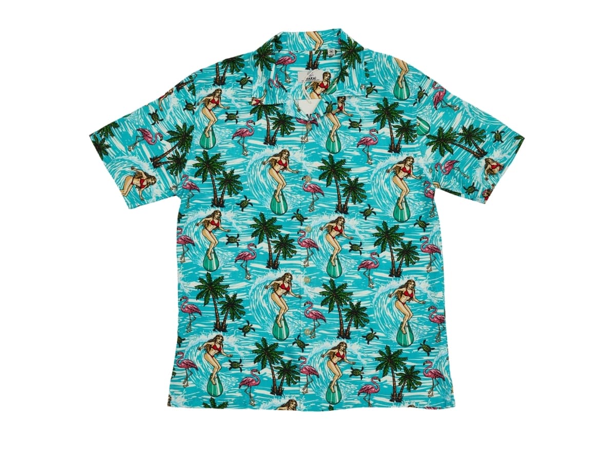 MAKAI OKINAWA Rayon Hawaiian Shirt