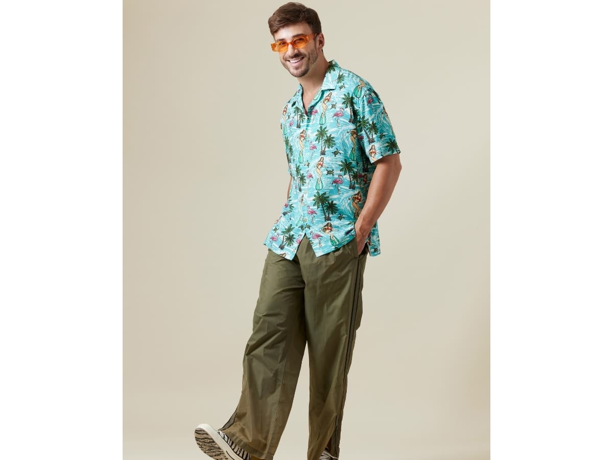 MAKAI OKINAWA Rayon Hawaiian Shirt