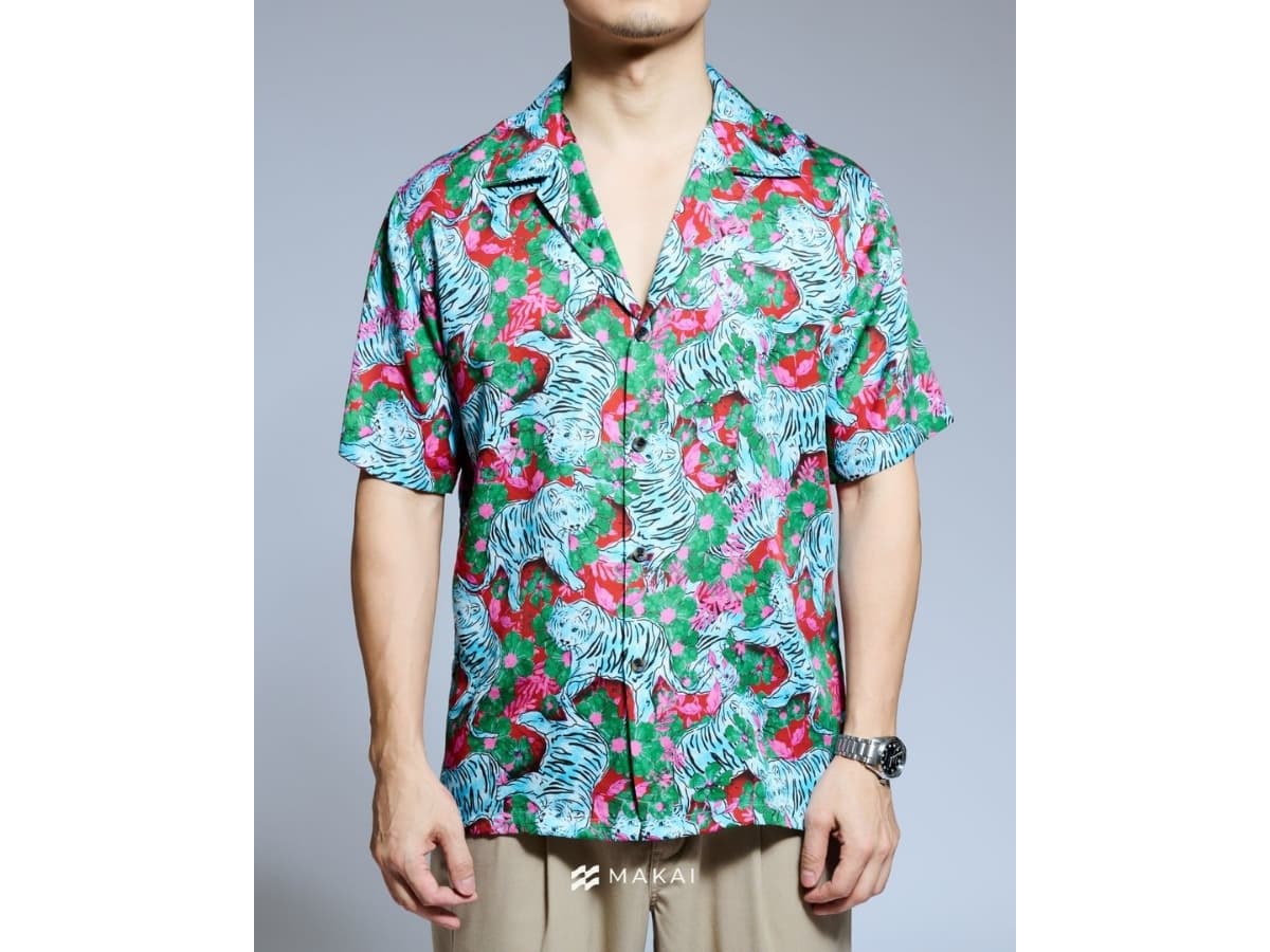 MAKAI POHELA Lyocell Hawaiian Shirt