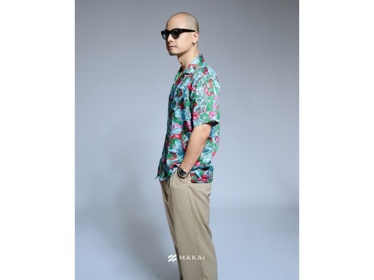 MAKAI POHELA Lyocell Hawaiian Shirt