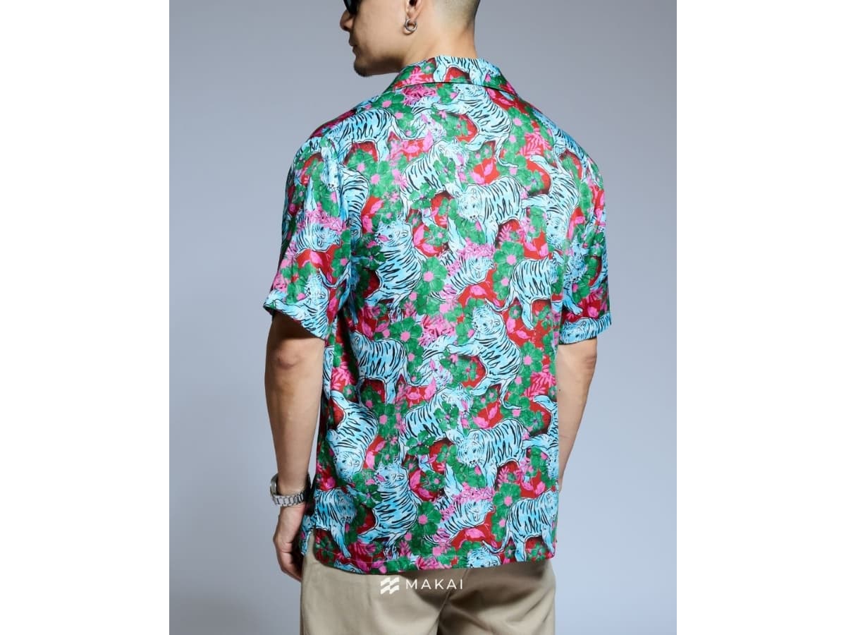 MAKAI POHELA Lyocell Hawaiian Shirt