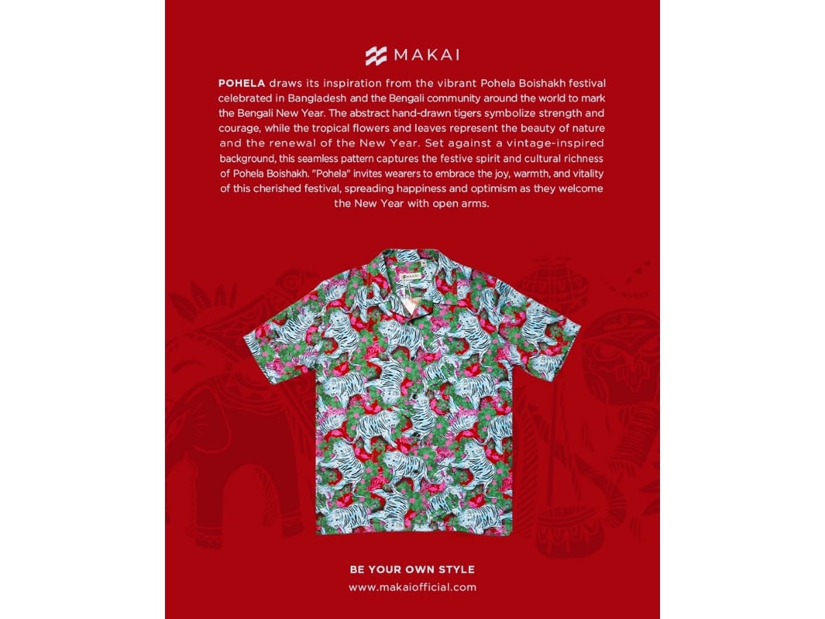 MAKAI POHELA Lyocell Hawaiian Shirt