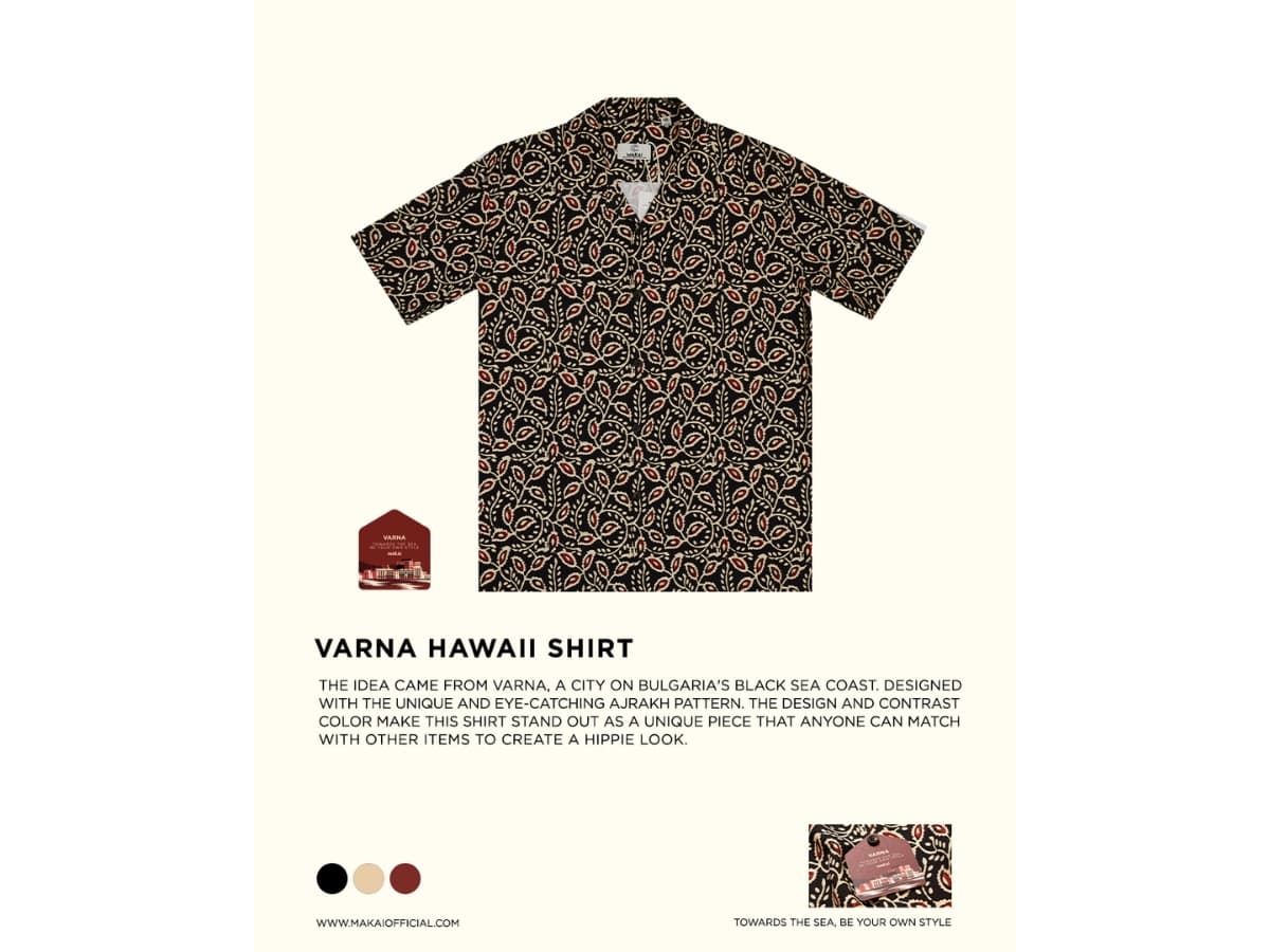 MAKAI VARNA Rayon Hawaiian Shirt