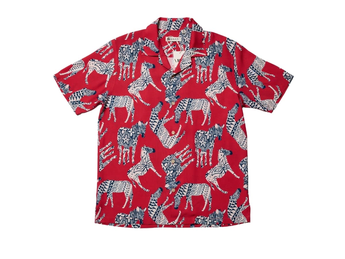 MAKAI ZANZIBAR Rayon Hawaiian Shirt