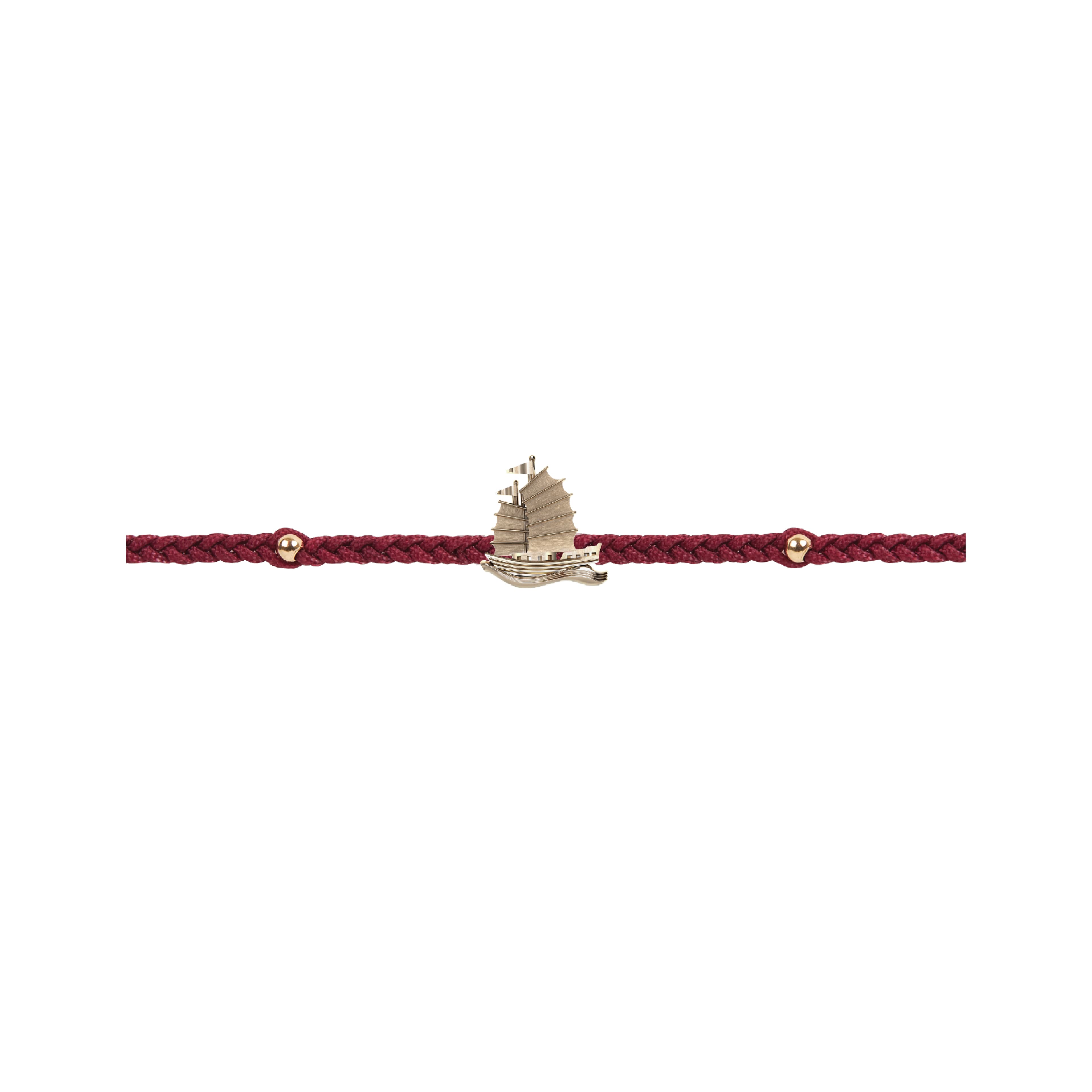 Mazu Golden Gold Bracelet (Burgundy)