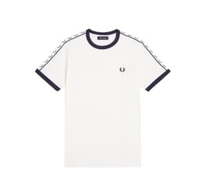 Buy Fred Perry Taped Ringer T-shirt White at Sasom – Authentic and Ready to Ship
