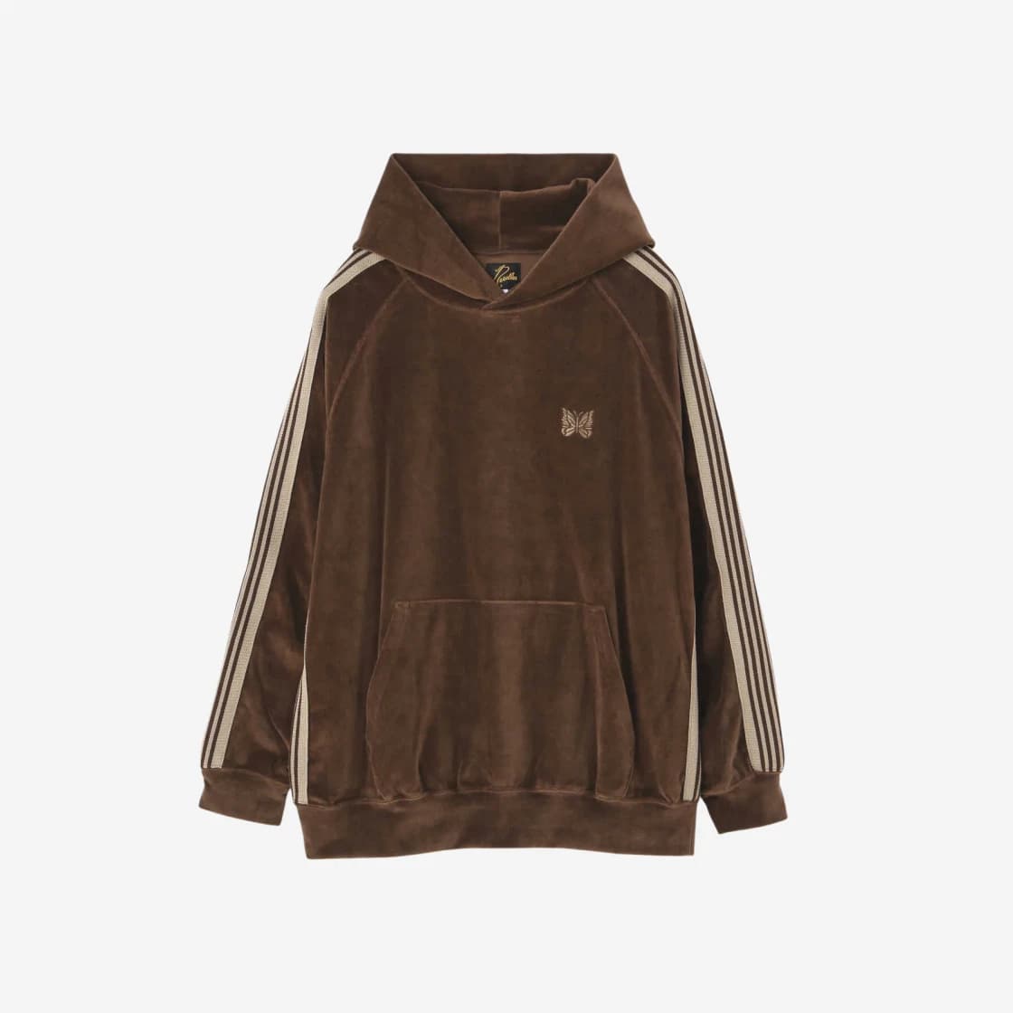 Needles Track Hoodie Velour Brown