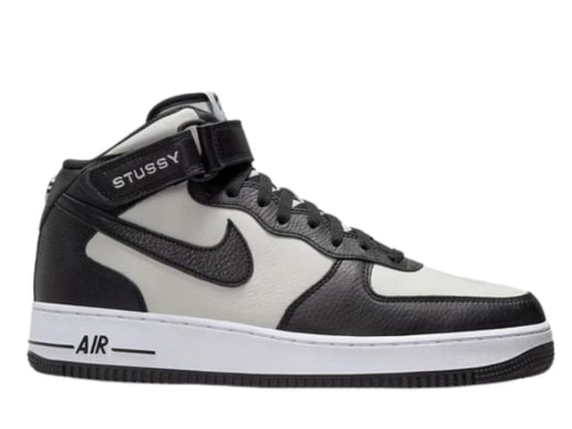 Nike Nike Air Force 1 Mid Stussy Light Bone Black - view 1