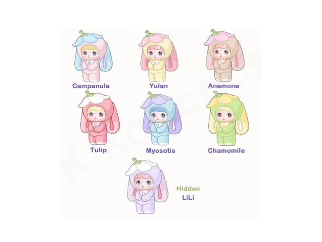 Nommi Nommi Garden Rabbit Series Plush Blind Box Whole Set - view 2