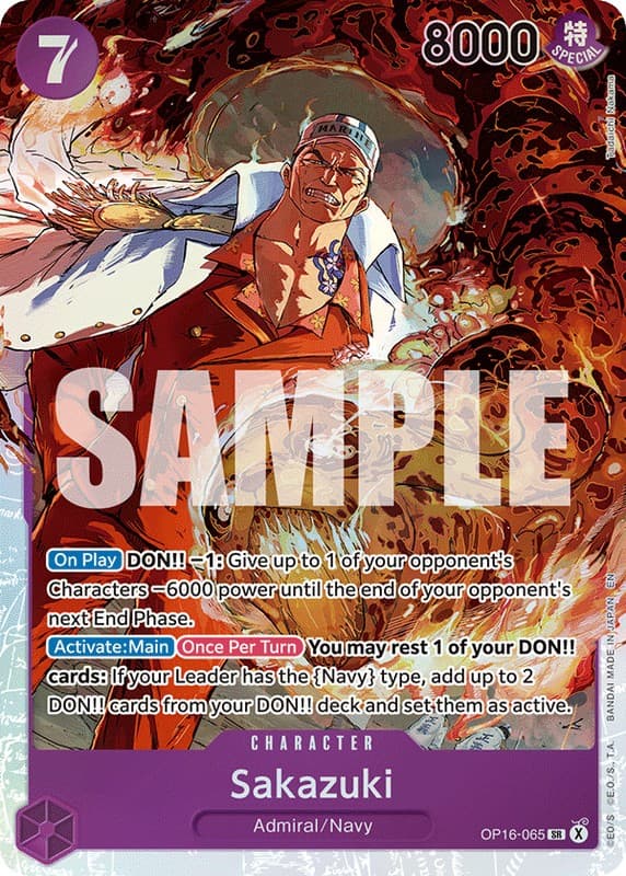 One Piece One Piece Sakazuki SR [OP16-065] THE TIME OF BATTLE (EN)