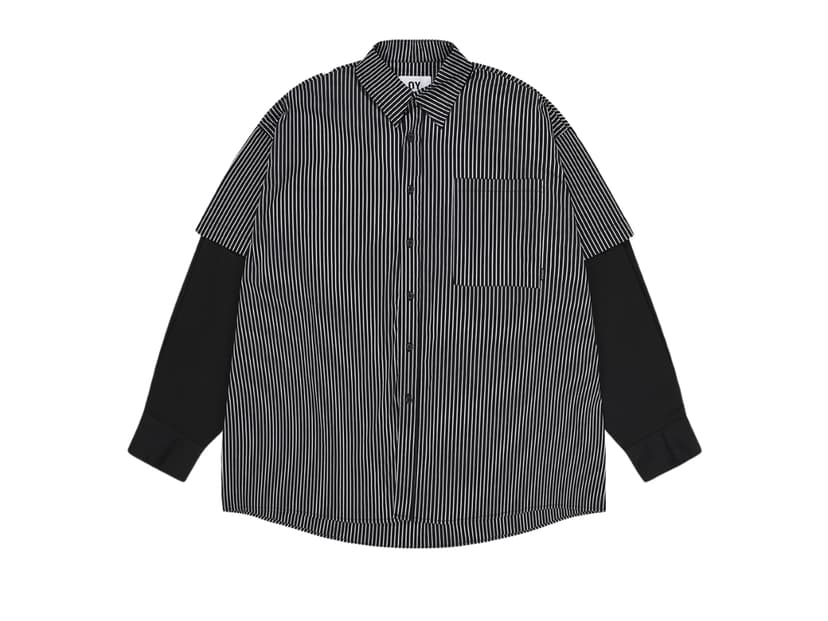OY OY Layered Stripe Shirts Black