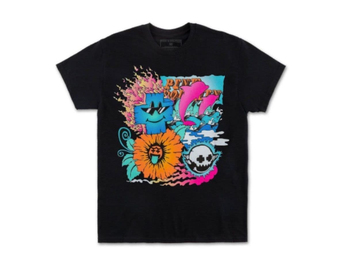 PINK DOLPHIN COLLAGE TEE Black