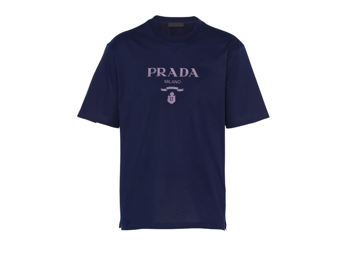 Prada Cotton T-shirt Navy