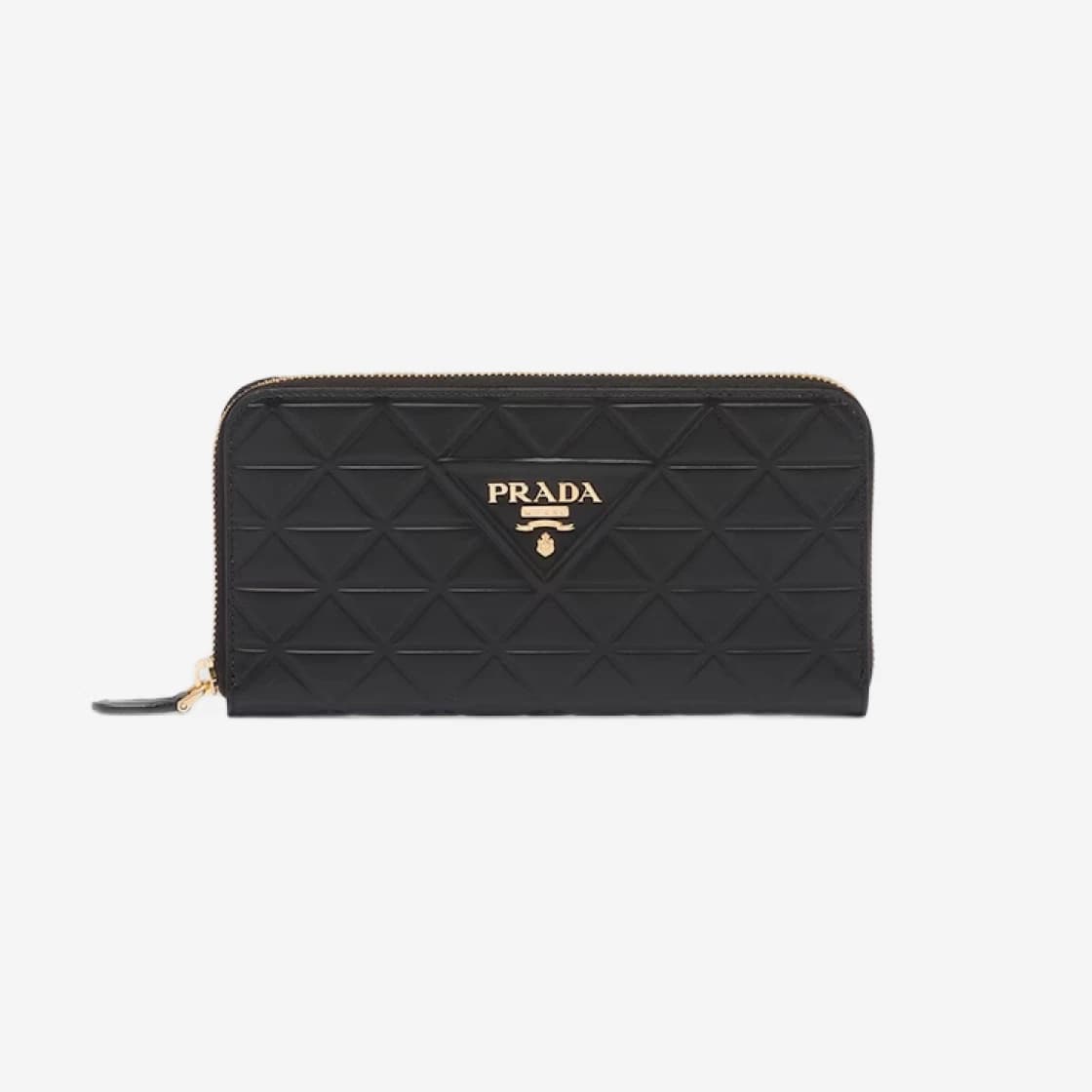 Prada Large Leather Wallet Black