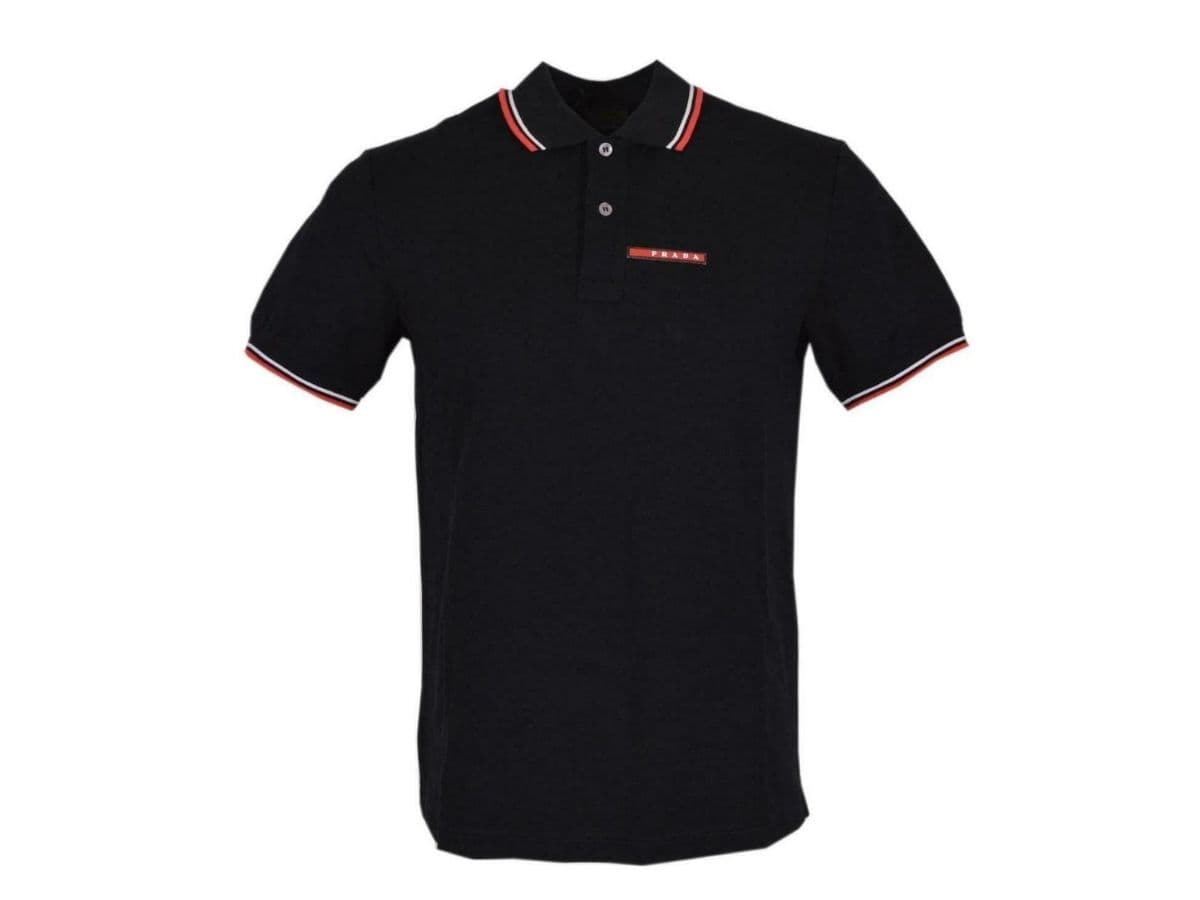 prada polo black and red