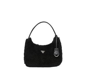 Buy Prada Re-Edition 2000 shearling mini bag Black at Sasom – Authentic and Ready to Ship