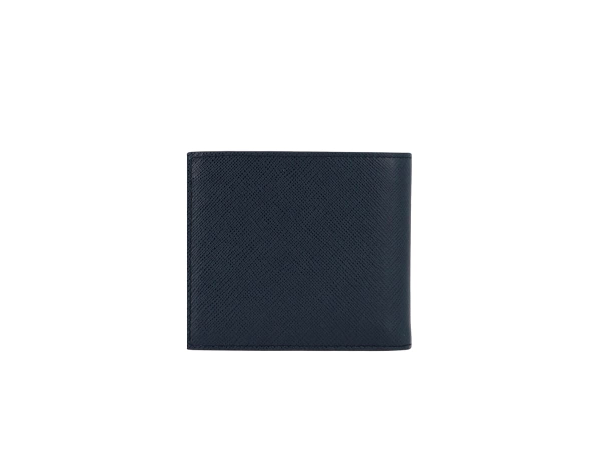 Prada Saffiano Leather Wallet Navy