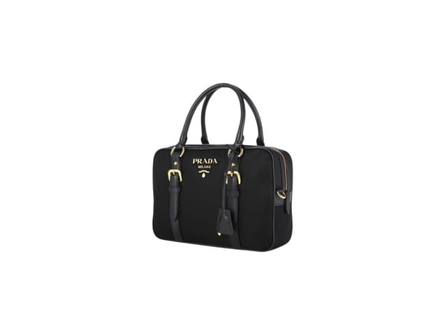 Prada Prada Tessuto Saffiano Tote Black - view 3