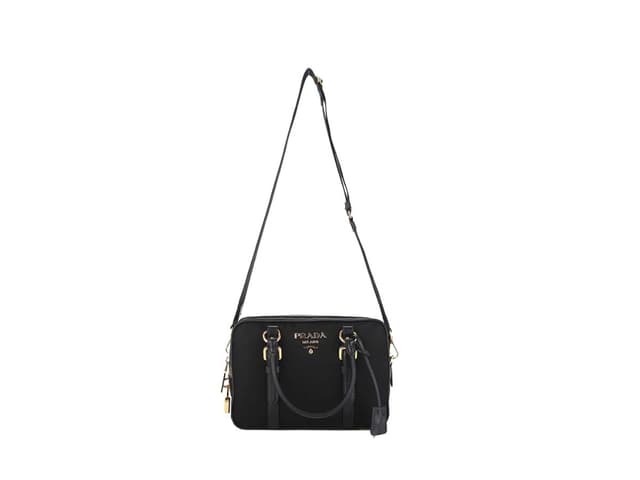 Prada Prada Tessuto Saffiano Tote Black - view 5