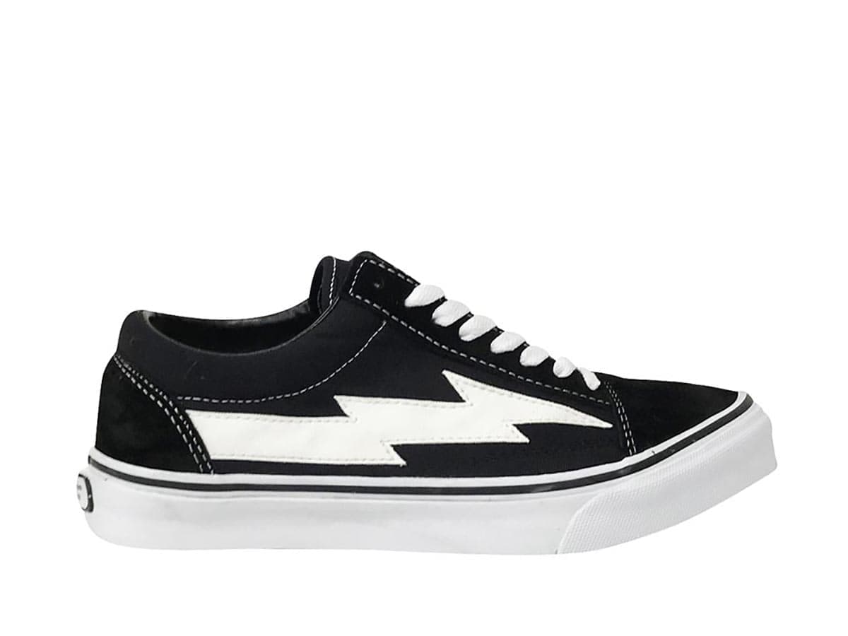 Revenge X Storm CLASSIC BLACK CANVAS x SUEDE #Stitch White