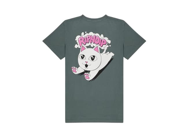 RipNDip RipNDip Leaping Kitty Tee Charcoal - view 2