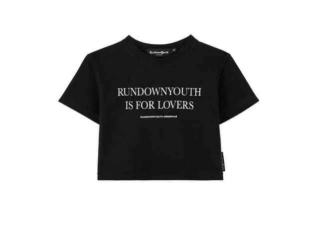 RUNDOWNYOUTH RUNDOWNYOUTH Lovers Crop Tee Black - view 1