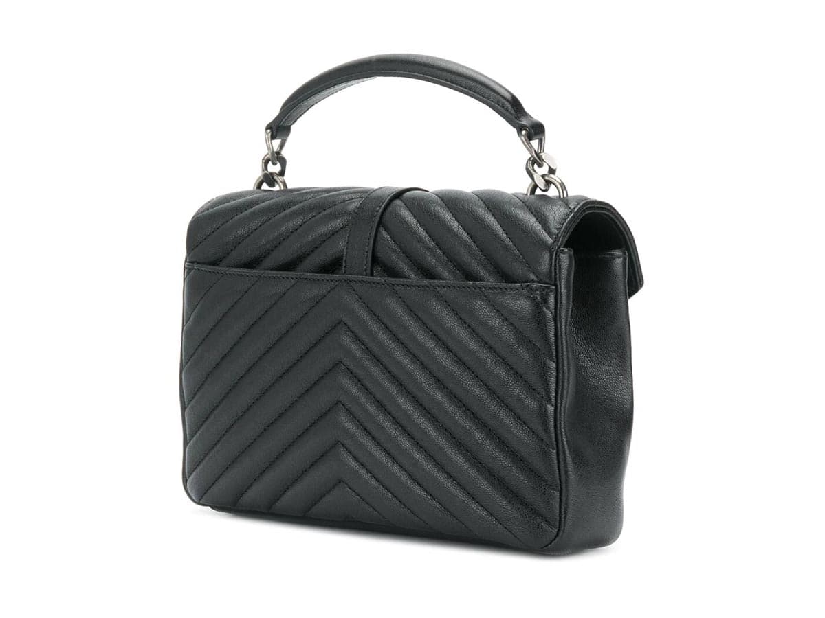 Saint Laurent College Medium In Quilted Leather Black