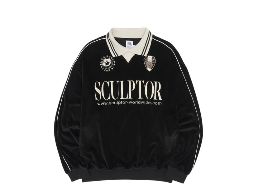 Sculptor Sculptor Velour Soccer Jersey Black