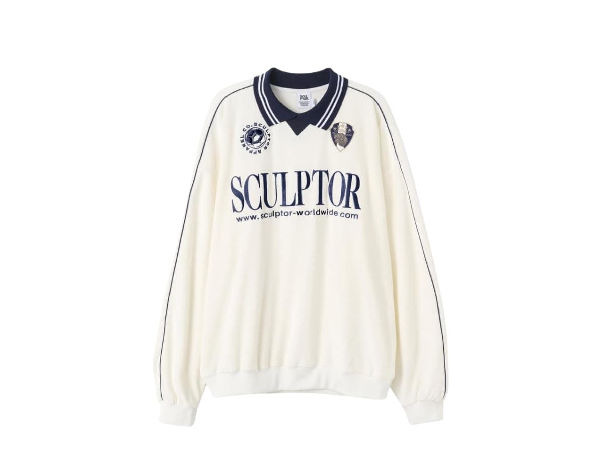 Sculptor Velour Soccer Jersey White