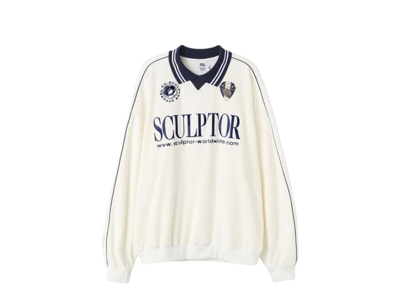 Sculptor Sculptor Velour Soccer Jersey White