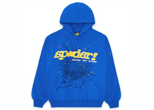 Sp5der Sp5der TC Hoodie Blue - view 1