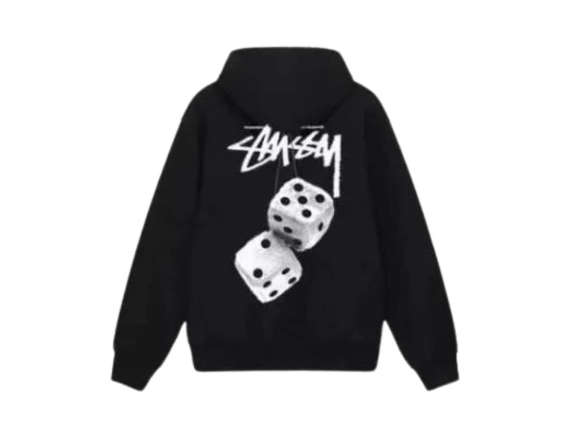 Stussy Fuzzy Dice Hoodie Black