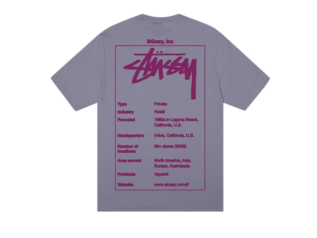 Stussy Wiki Tee Mauve